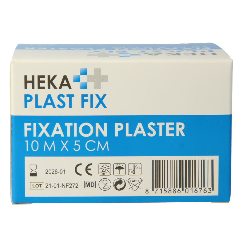 Hekaplast Fix pleister 10 x 5cm 1 Rol