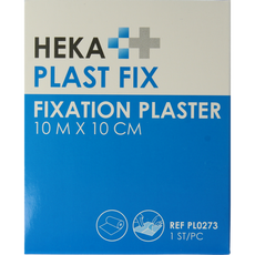 Hekaplast Fix pleister 10m x 10cm met schutvel 1.00 Rol