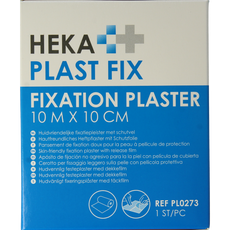 Hekaplast Fix pleister 10m x 10cm met schutvel 1.00 Rol