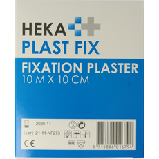 Hekaplast Fix pleister 10m x 10cm met schutvel 1.00 Rol