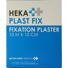 Hekaplast Fix pleister 10m x 10cm met schutvel 1.00 Rol