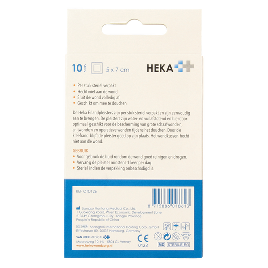 Heka Klein Eilandpleister 5cm x 7cm waterbestendig 10 Stuks