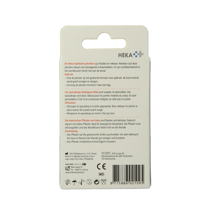 Heka Elastische pleister 10 x 6cm 10 Stuks