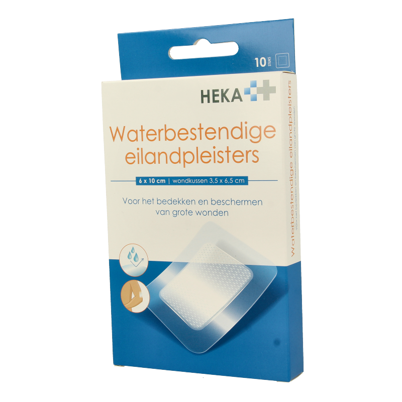 Heka Klein Hekaplast border 6cm x 10cm waterproof 10 Stuks