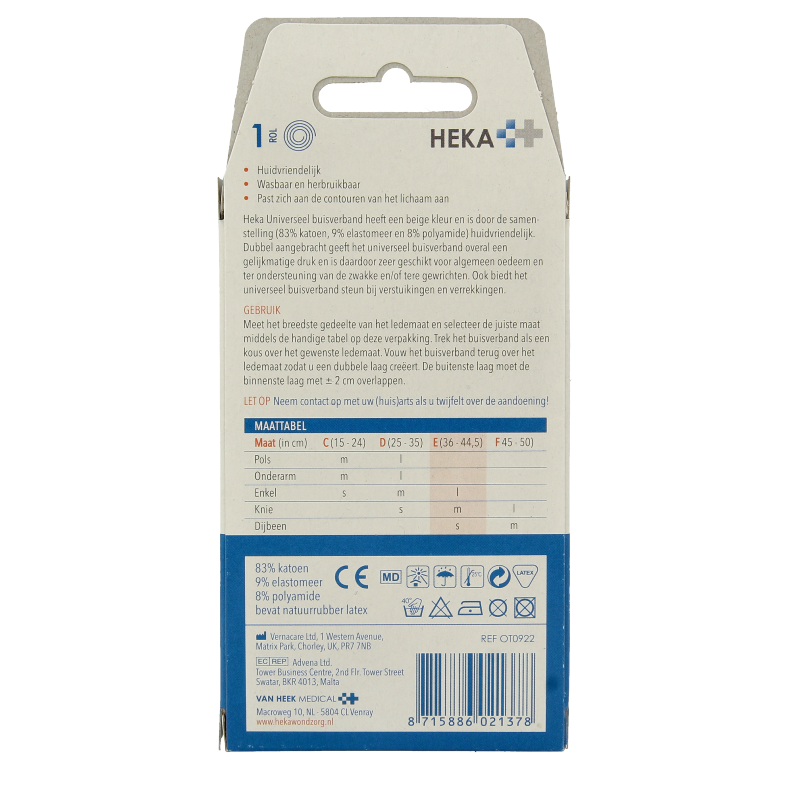 Heka Grip compress beige D 1 Stuks