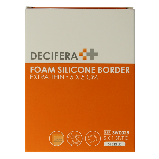 Decifera Foam border 5 x 5cm 5 Stuks