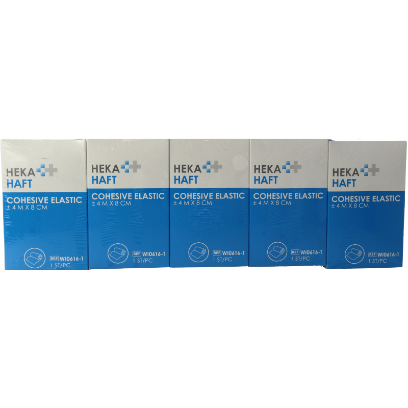 Hekahaft Cohesive windsel 4m x 8cm 5 Stuks