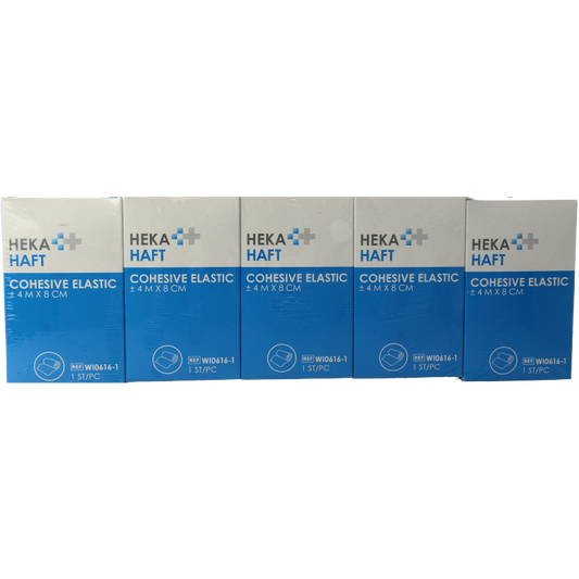 Hekahaft Cohesive windsel 4m x 8cm 5 Stuks