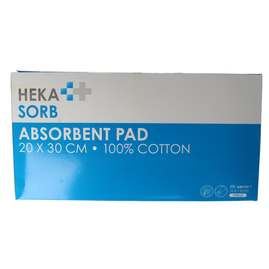 Hekasorb Absorberend verband 20x30 steriel 10 Stuks