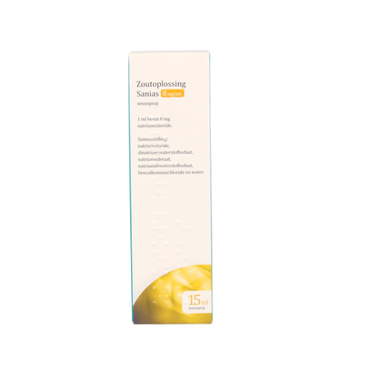 Sanias Zoutoplossing neusspray 8mg/ml 15.00 Milliliter