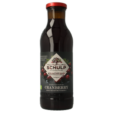 Schulp Krachtsap cranberrysap puur bio 750 Milliliter