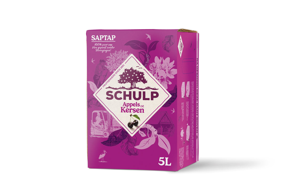 Schulp Saptap appel & kersensap 5.00 Liter