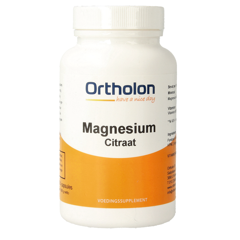 Ortholon Magnesium citraat 120 Vegetarische capsules