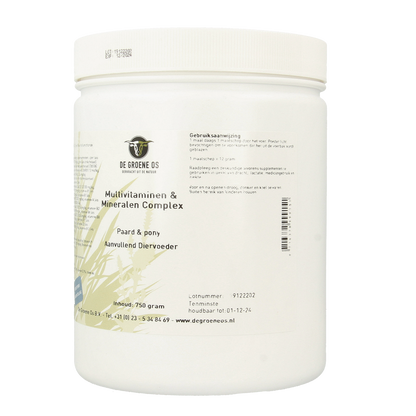 Groene Os Multivitamine / mineralen complex paard/pony 750.00 Gram