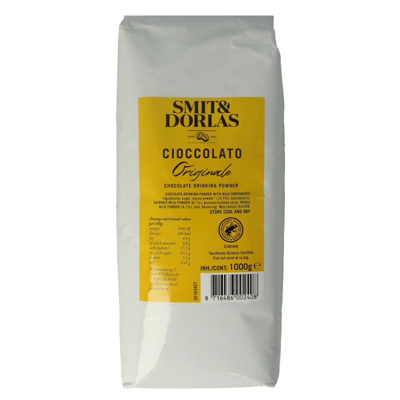Smit & Dorlas Cioccolato cacao 1000 Gram