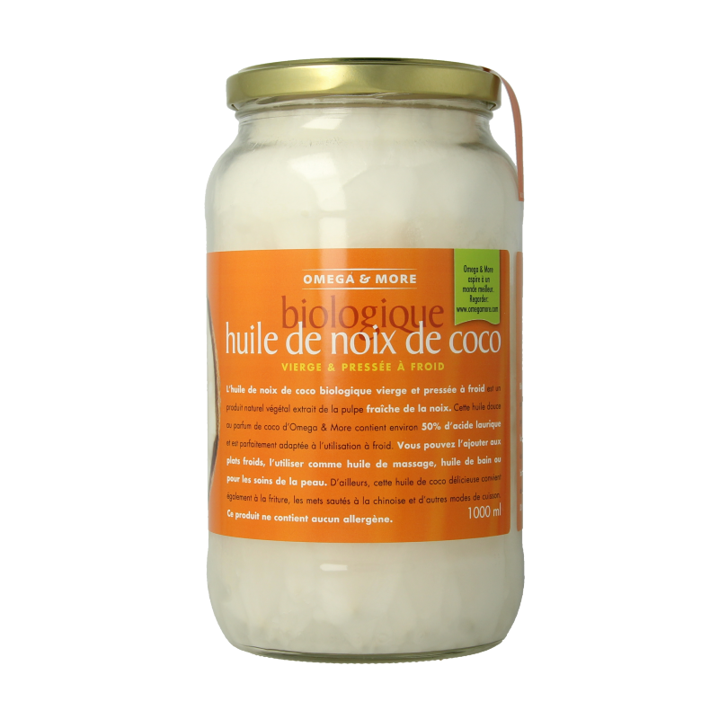 Omega & More Kokosolie extra virgin glas bio 1 Liter