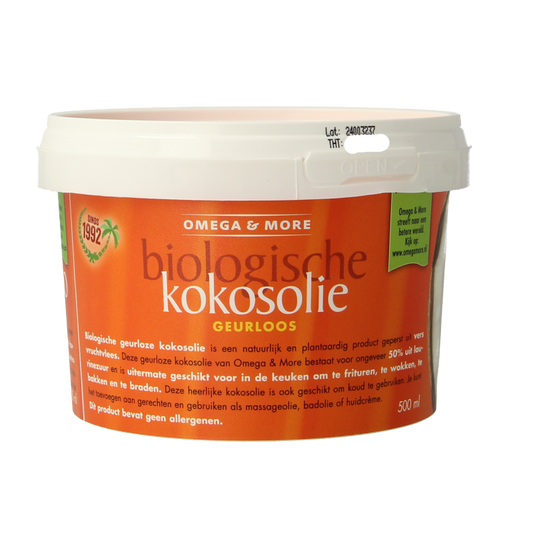 Omega & More Kokosolie geurloos bio 500 Milliliter