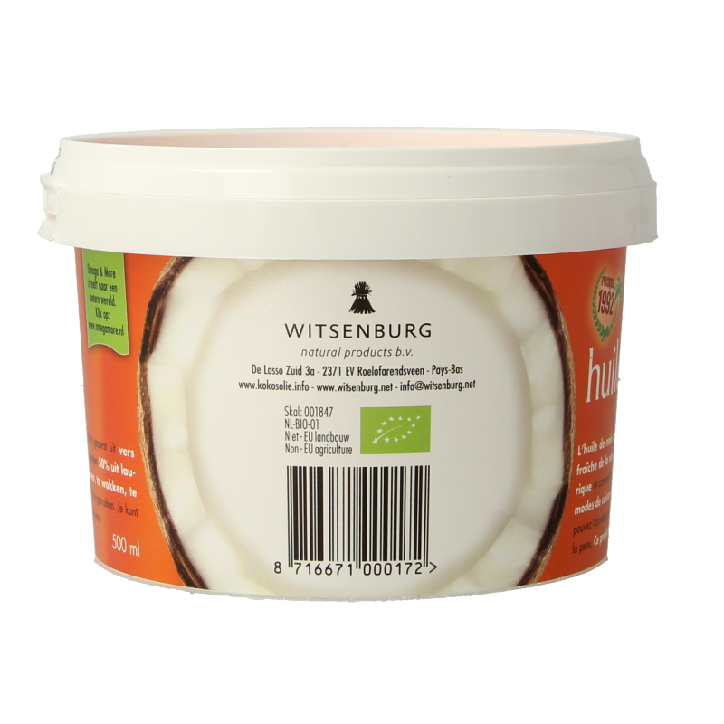 Omega & More Kokosolie geurloos bio 500 Milliliter