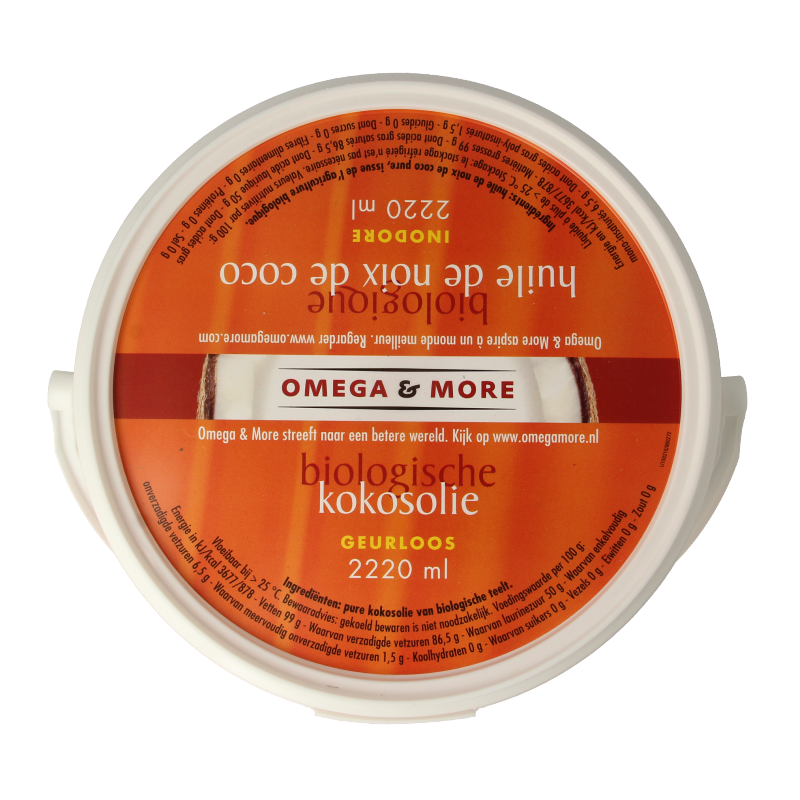 Omega & More Kokosolie geurloos bio 2220 Milliliter