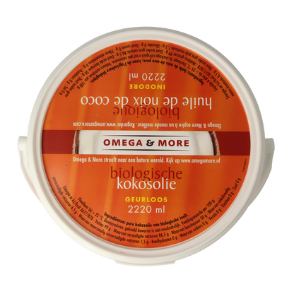 Omega & More Kokosolie geurloos bio 2 kg 2220.00 Milliliter