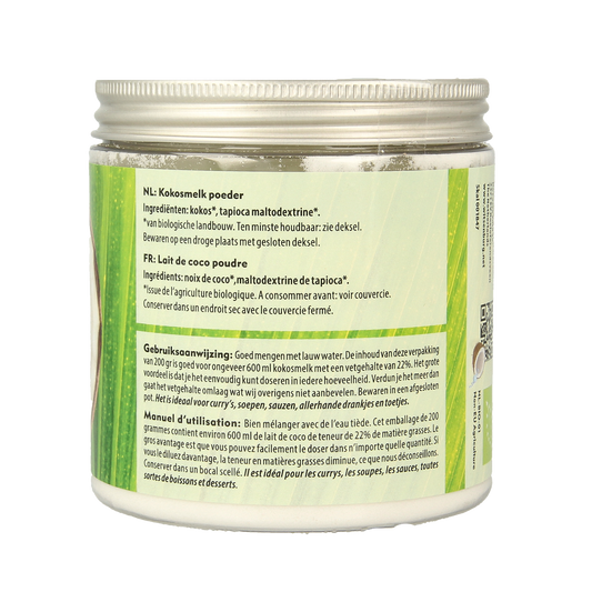 Omega & More Kokosmelk poeder vegan bio 200.00 Gram
