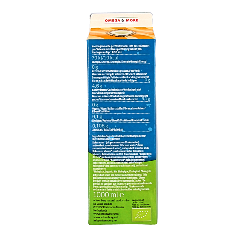 Omega & More Kokoswater bio 1 Liter