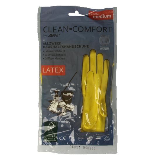 CLEAN-COMFORT Huishoudhandschoen geel maat M 1 Paar