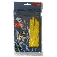 CLEAN-COMFORT Huishoudhandschoen geel maat L 1 Paar