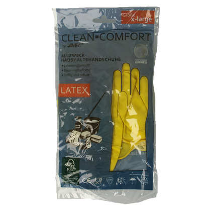 CLEAN-COMFORT Huishoudhandschoen geel maat XL 1.00 Paar