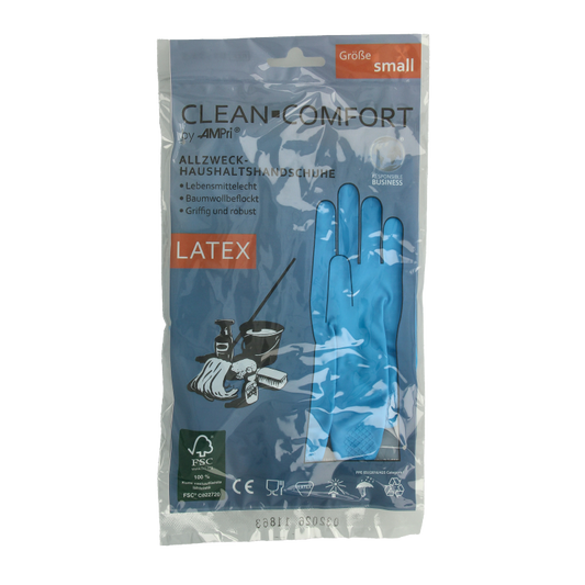 CLEAN-COMFORT Huishoudhandschoen blauw maat S 1 Paar
