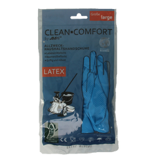 CLEAN-COMFORT Huishoudhandschoen blauw maat L 1.00 Paar