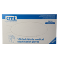 CMT Onderzoekshandschoen nitriel wit poedervrij maat L 100.00 Stuks