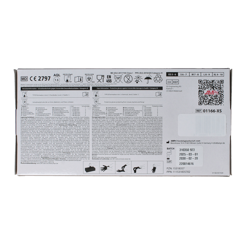 Epiderm Protect Nitriel onderzoekhandschoen poedervrij XS blauw 100 Stuks