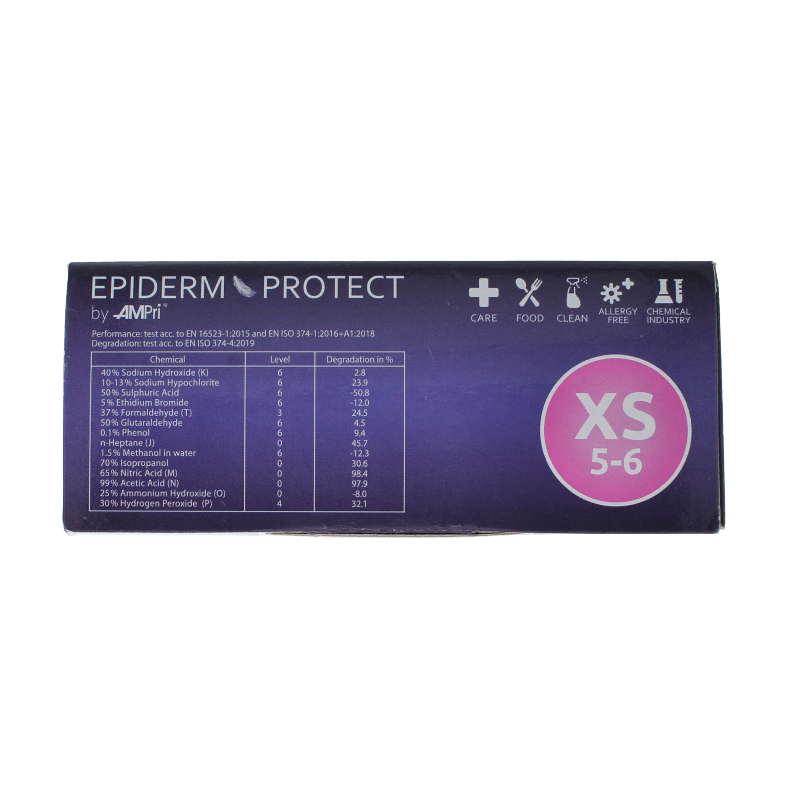 Epiderm Protect Nitriel onderzoekhandschoen poedervrij XS blauw 100 Stuks
