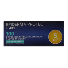 Epiderm Protect Nitriel onderzoekhandschoen poedervrij S blauw 100 Stuks