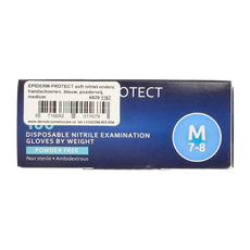 Epiderm Protect Nitriel onderzoekhandschoen poedervrij M blauw 100.00 Stuks