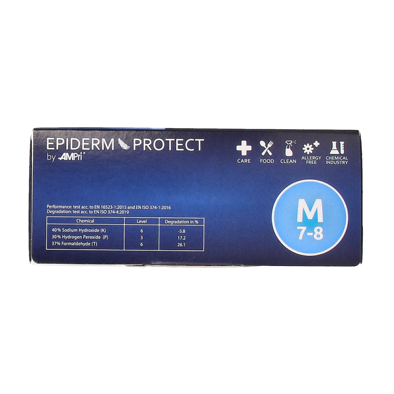 Epiderm Protect Nitriel onderzoekhandschoen poedervrij M blauw 100 Stuks