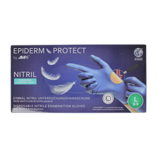 Epiderm Protect Nitriel onderzoekhandschoen poedervrij L blauw 100 Stuks