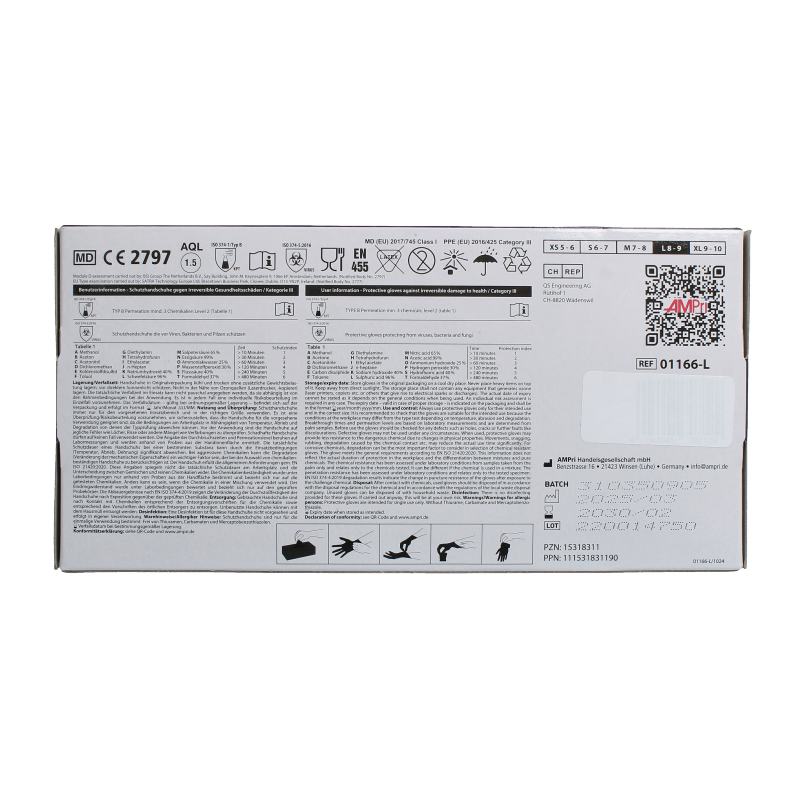 Epiderm Protect Nitriel onderzoekhandschoen poedervrij L blauw 100 Stuks