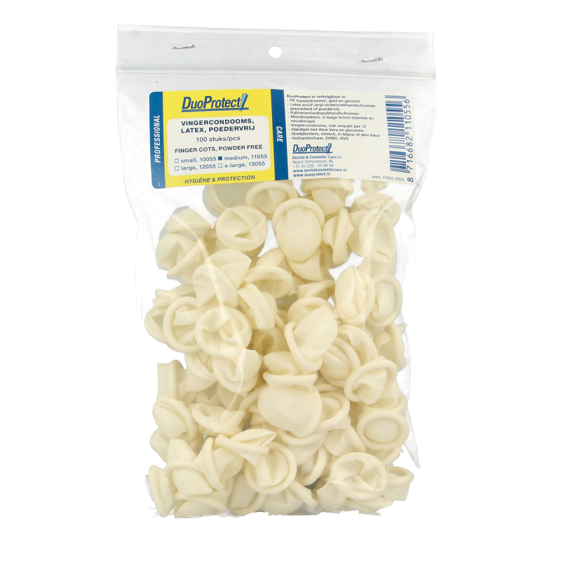 Duoprotect Vingercondoom maat M 100 Stuks