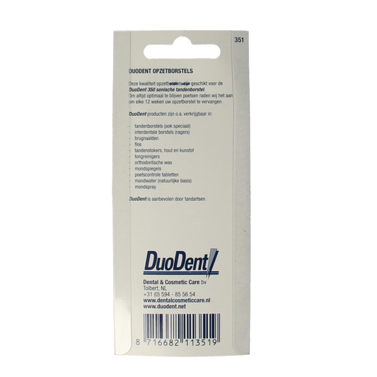 Duodent Replacement opzetborstels  350 sonisch 3 Stuks