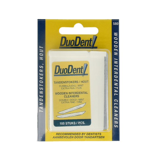 Duodent Tandenstoker hout fine/extra fine dubbelzijdig 100 Stuks