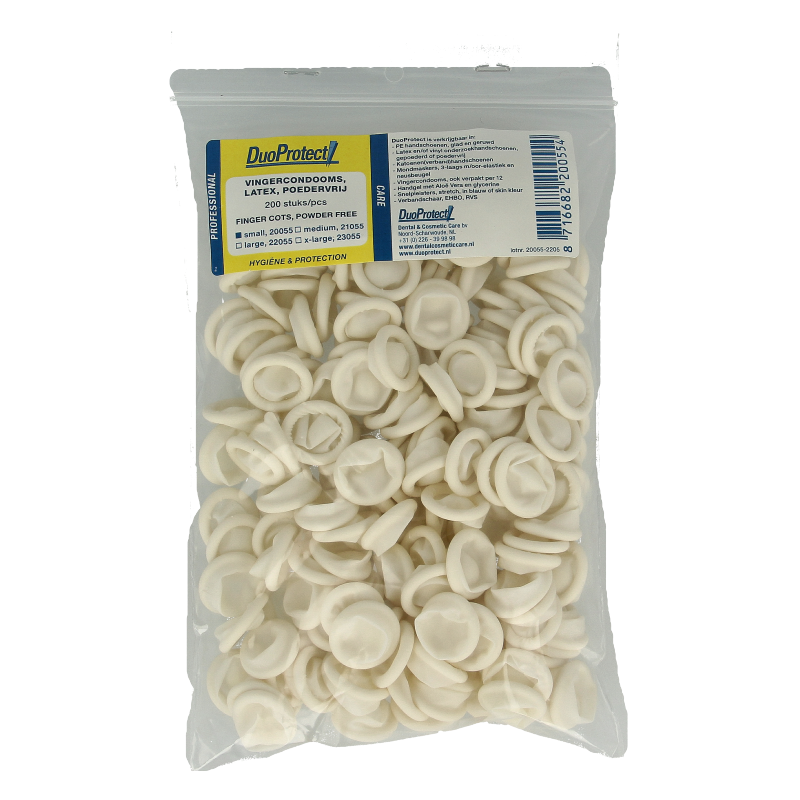 Duoprotect Vingercondoom maat S 200 Stuks