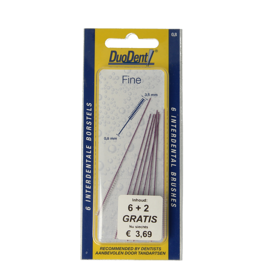 Duodent Interdentale borstels fine 8 Stuks
