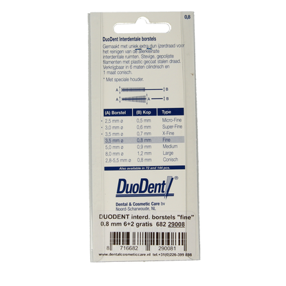 Duodent Interdentale borstels fine 8.00 Stuks