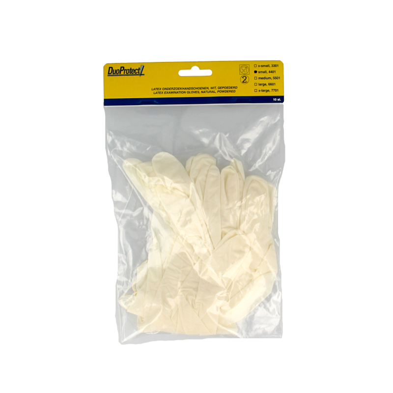 Duoprotect Handschoen latex S 10 Stuks