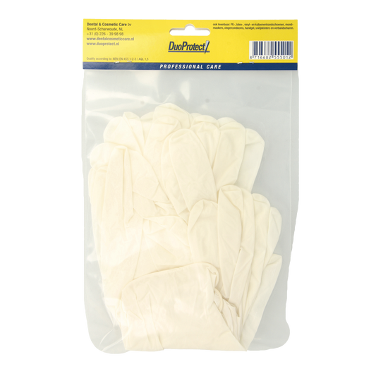 Duoprotect Handschoen latex medium 10.00 Stuks