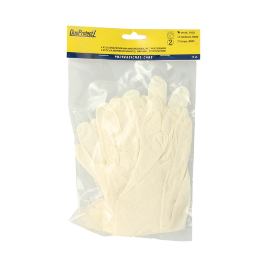 Duoprotect Handschoen latex poedervrij S 10 Stuks