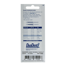 Duodent Interdentaal borstel medium 0.9 72.00 Stuks