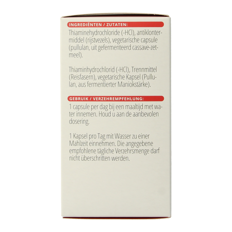 Vitals Vitamine B1 thiamine 250mg 100 Capsules